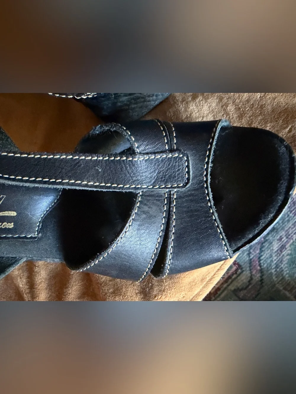 SBICCA VINTAGE COLLECTION SANDALS - 4.5” HEEL WITH 1” PLATFORM BLACK SIZE 7 NICE
